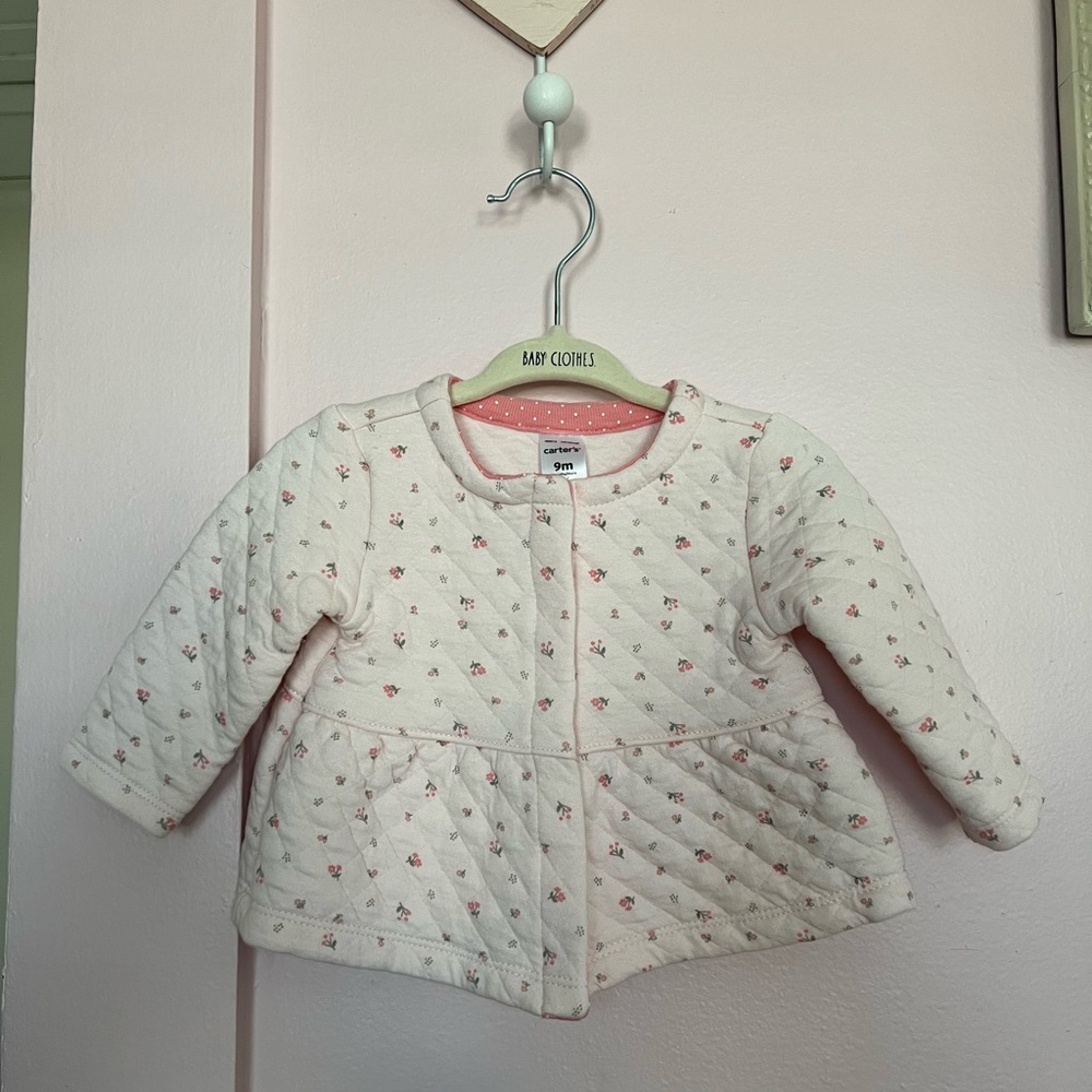 quilted baby girl sweater/jacket
